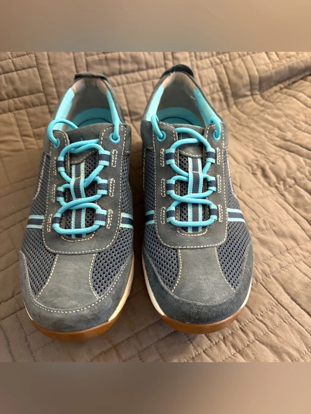 Dansko HELEN Sneakers Womens EU 39 US 8.5- 9 Blue Suede Walking Shoes
